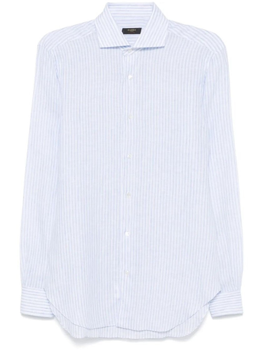 Barba Napoli Classic Striped Linen Shirt