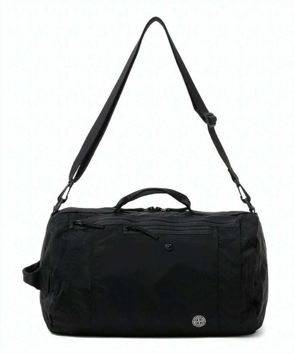 Stone Island Rectangular Black Tote Bag