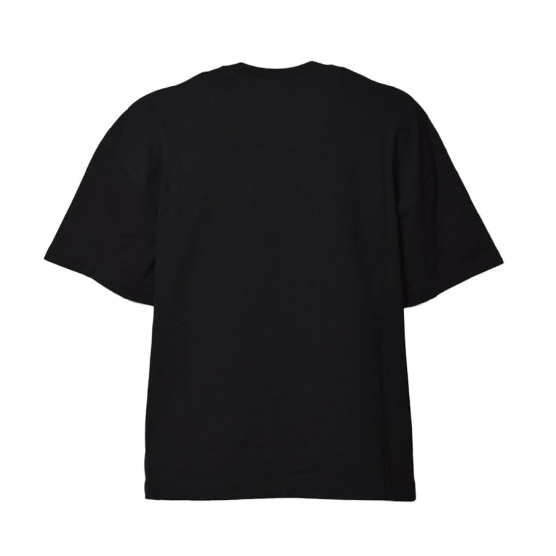 Jil Sander Black Cotton T-Shirt With Tone-On-Tone Logo