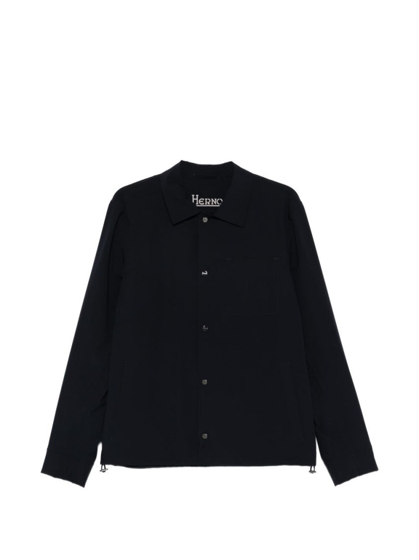 Herno Water-Repellent Blue Jacket With Adjustable Hem