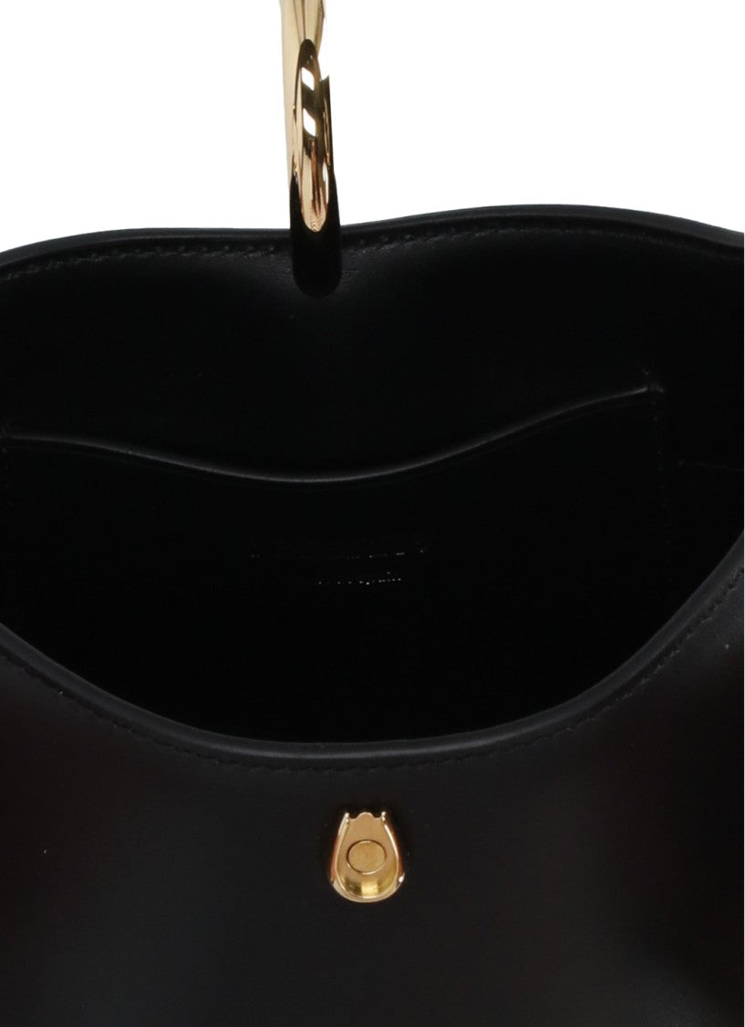 Rabanne Black Ring Micro Leather Handbag
