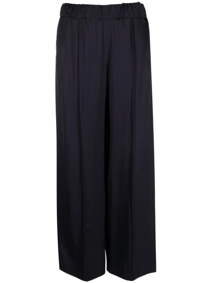 Jil Sander Wide-Leg Trousers With High Elastic Waistband And Fluid Texture