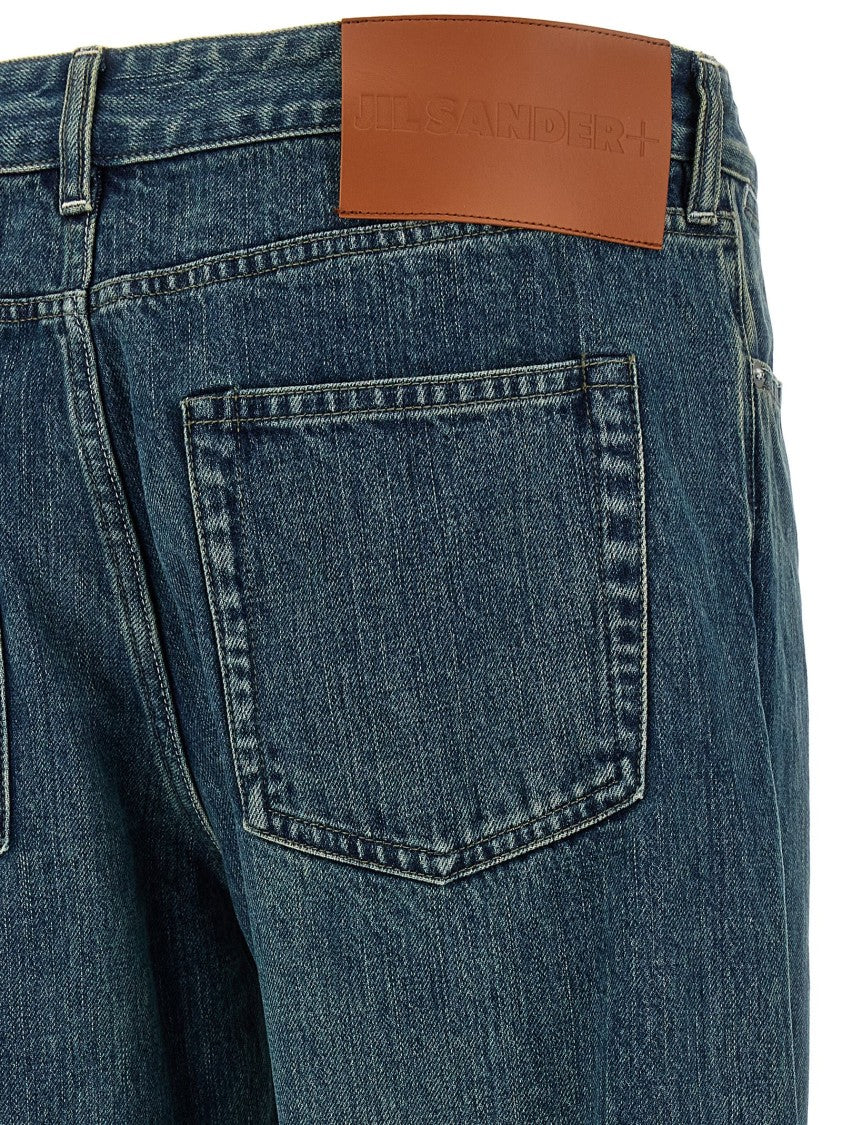 Jil Sander Washed And Bleached Raw Japanese Denim Jeans