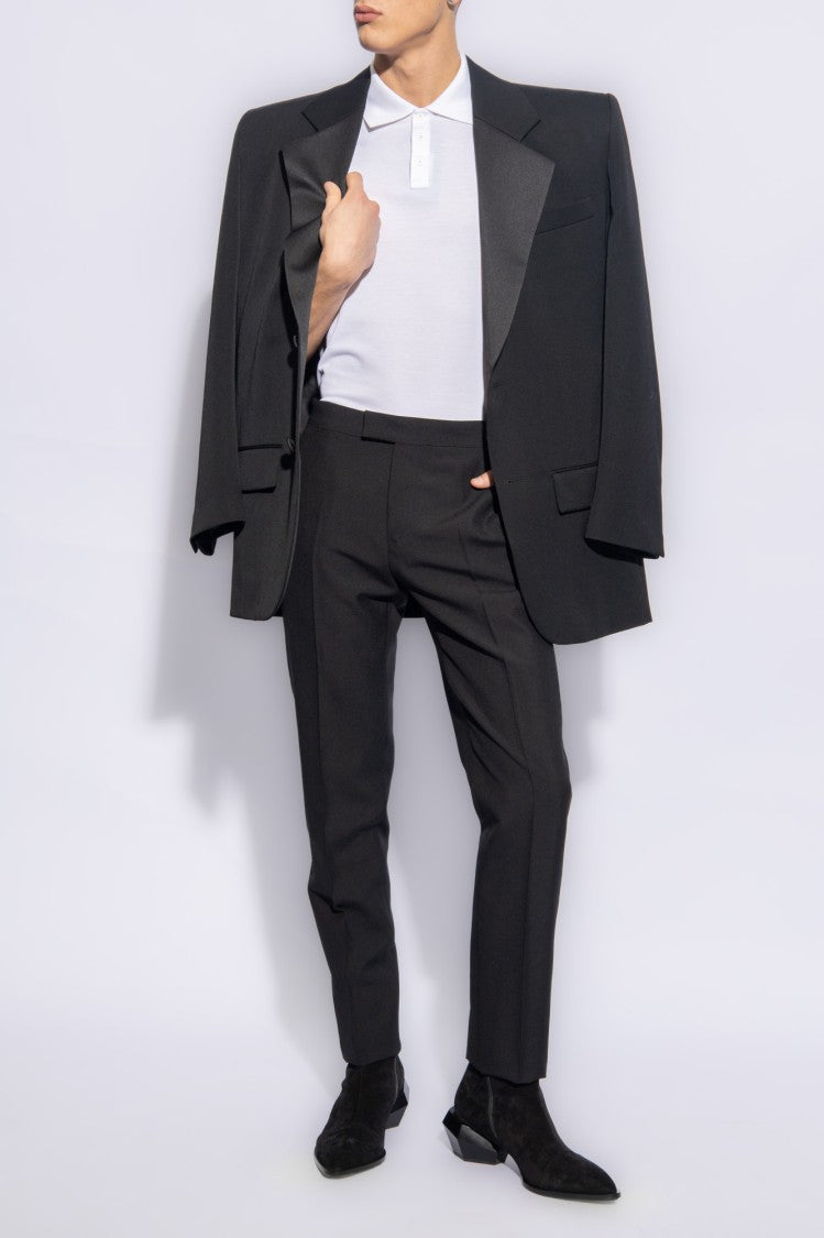 Versace Slightly Tapered Pleat-Front Trousers