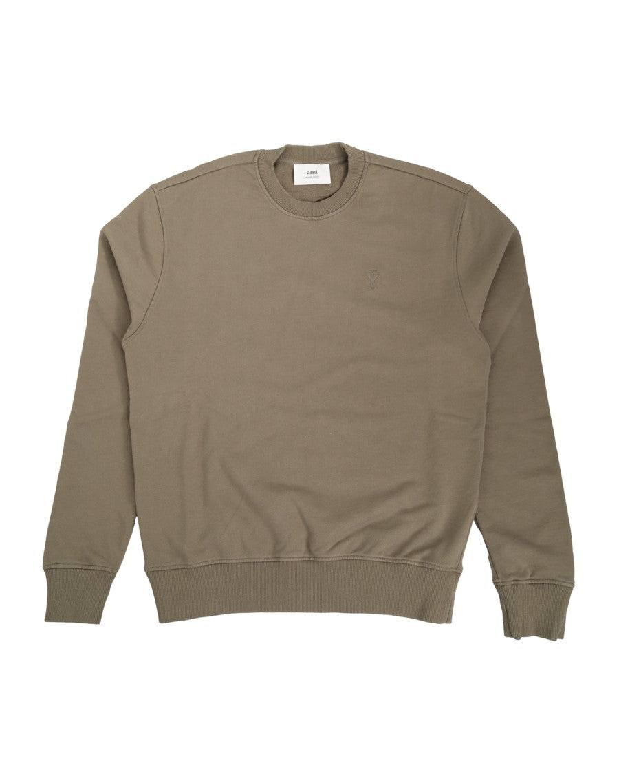 Ami Classic Fit Loopback Organic Cotton Sweatshirt