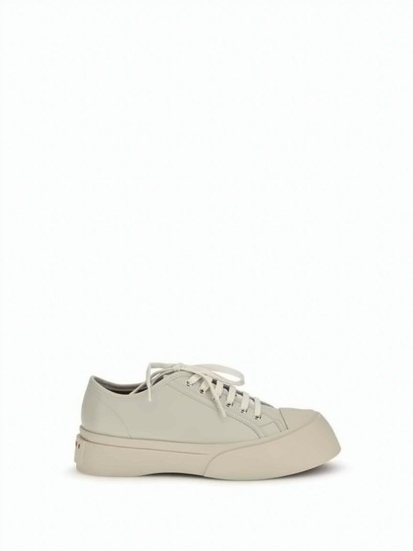 Marni Calf Leather Sneakers With Embossed Logo Detail