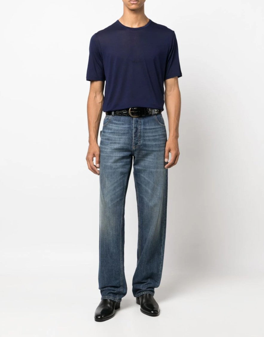 Saint Laurent Embroidered Logo T-Shirt