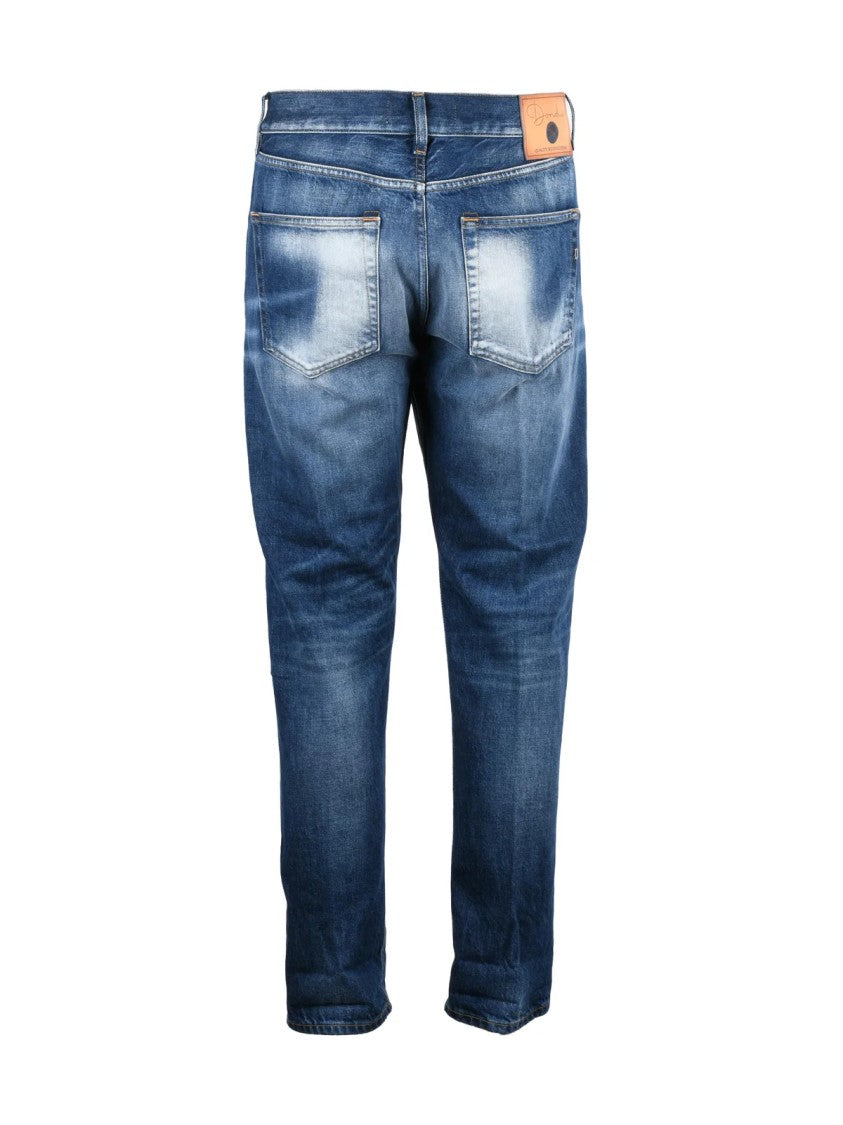 Dondup Blue Icon Regular Fit Cotton Jeans