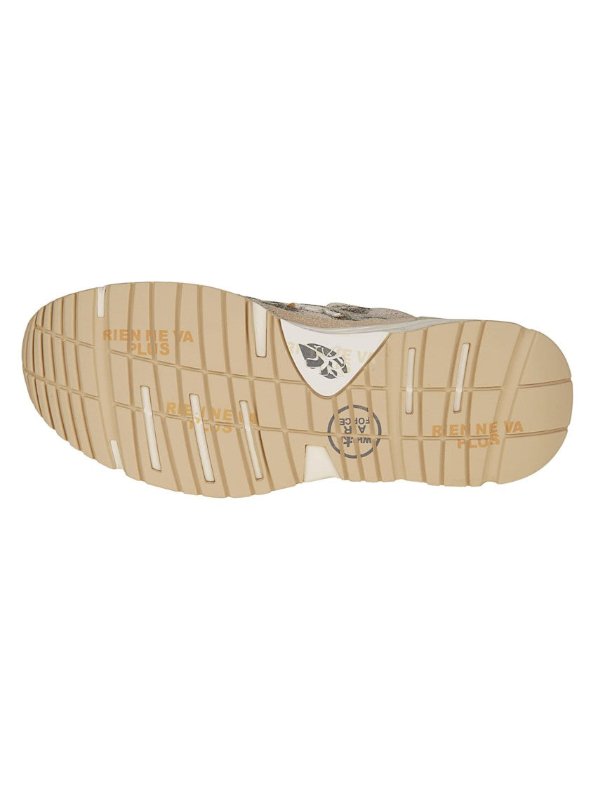 Premiata Mased Textured Lace Up Sneakers