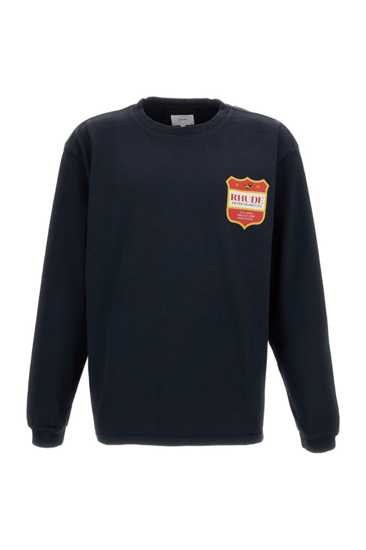 Rhude Black Filtaro Crest Washed Cotton Shirt