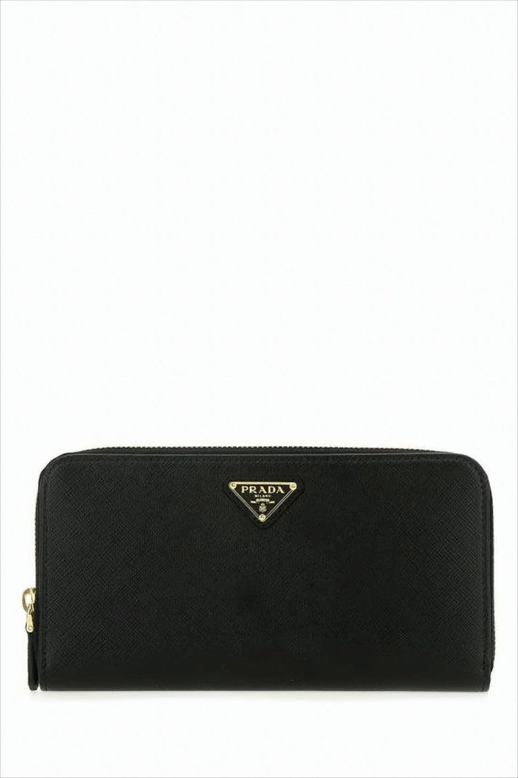 Prada Zip-Around Wallet In Textured Leather