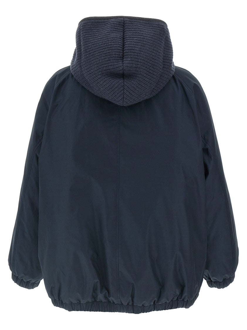 Brunello Cucinelli Knitted Hooded Down Jacket