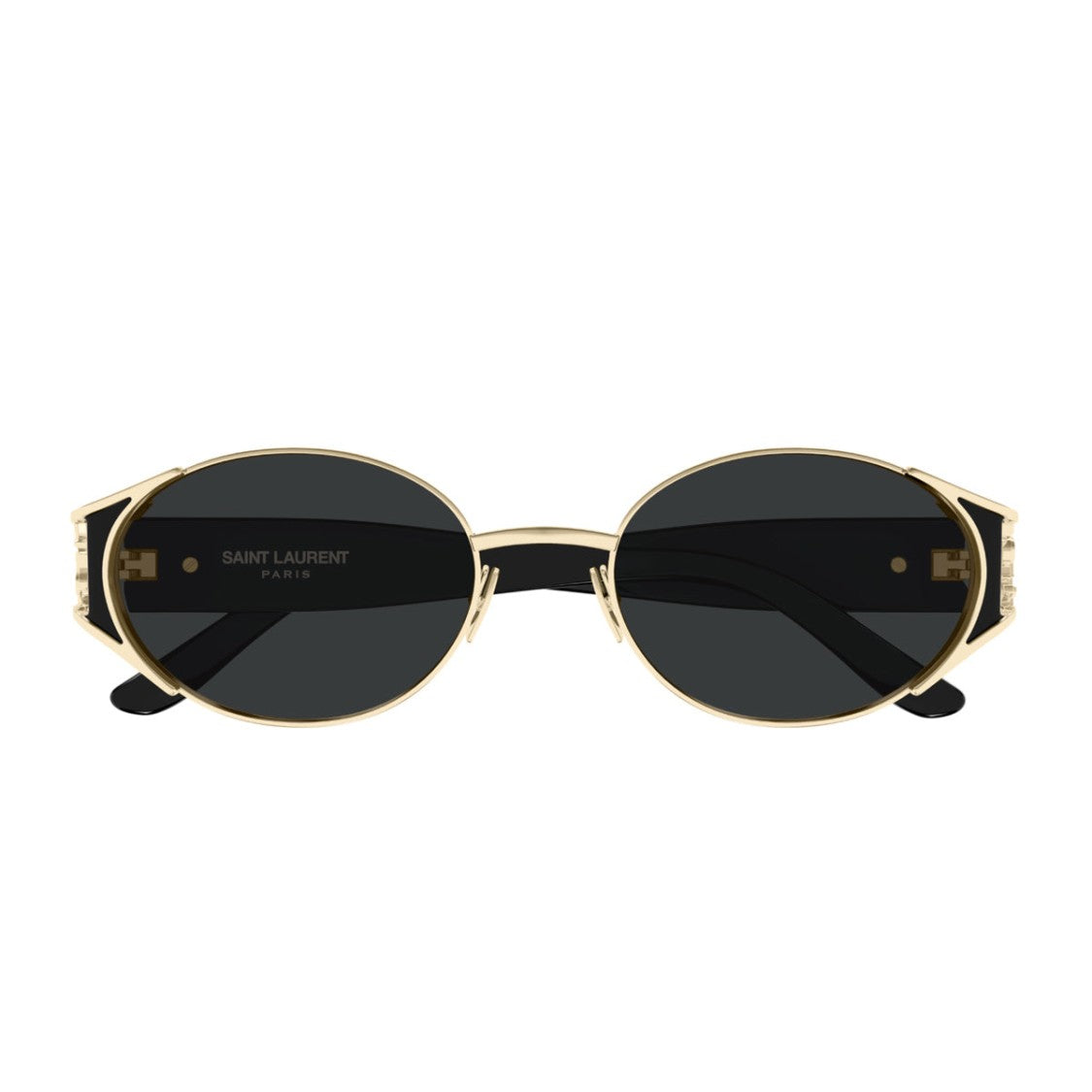 Saint Laurent Gold Black Linea Monogram Sl M919 Oval Sunglasses