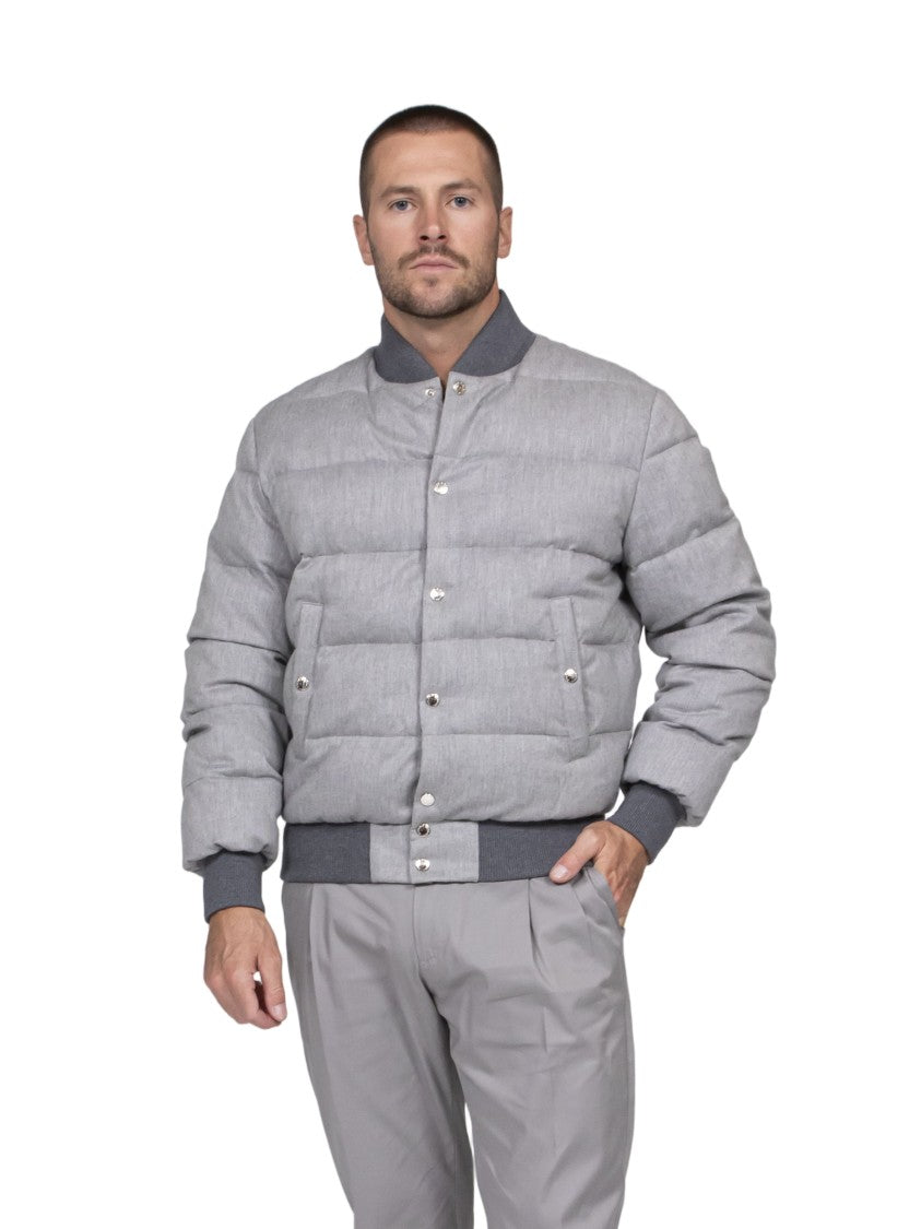 Dolce & Gabbana Giubbotto Relaxed-Fit Ribbed-Accent Down Jacket