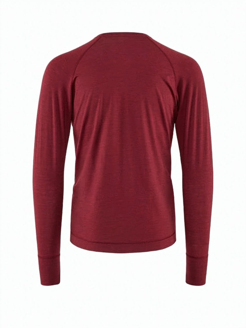 Klattermusen Deep Red Long-Sleeve Training Shirt With Tailored Fit