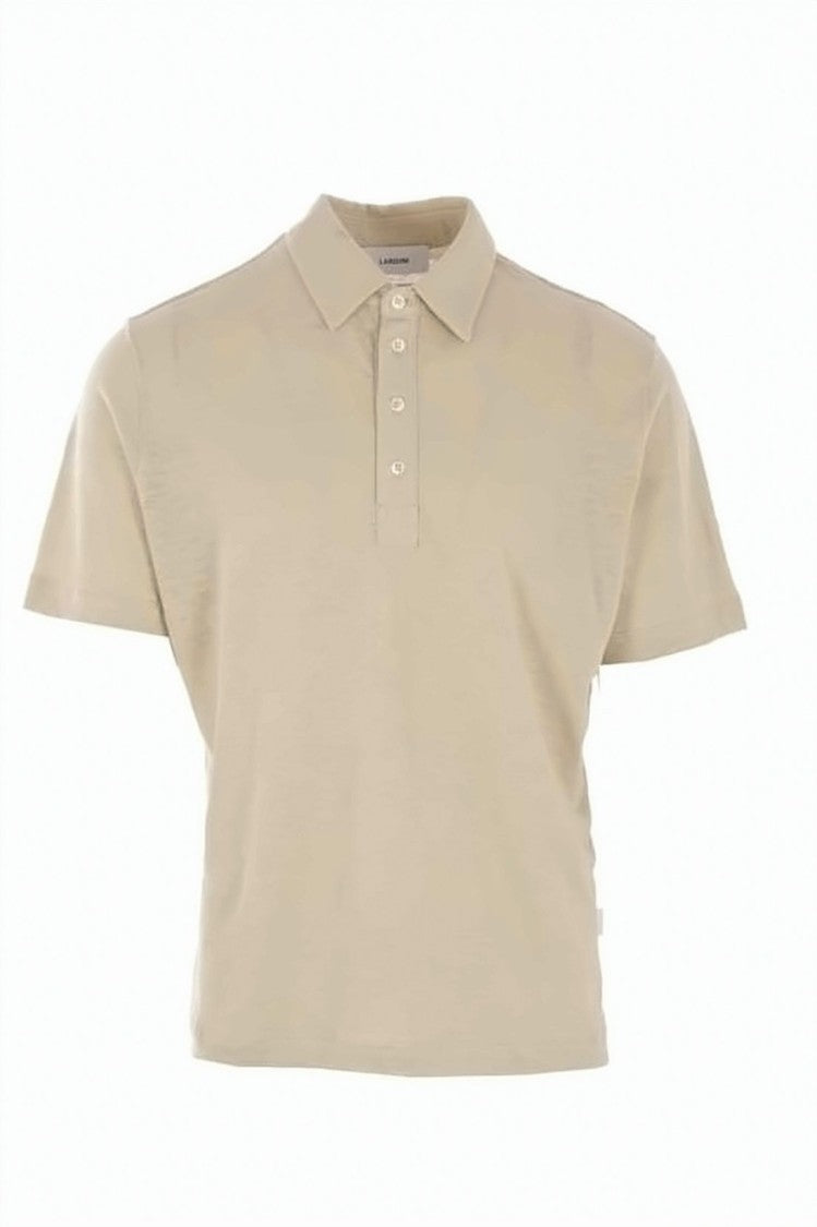 Lardini Lightweight Linen Polo Shirt With Classic Collar