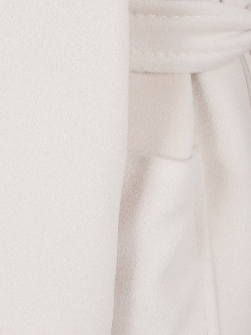 Max Mara Belted Short Coat With Plush Texture