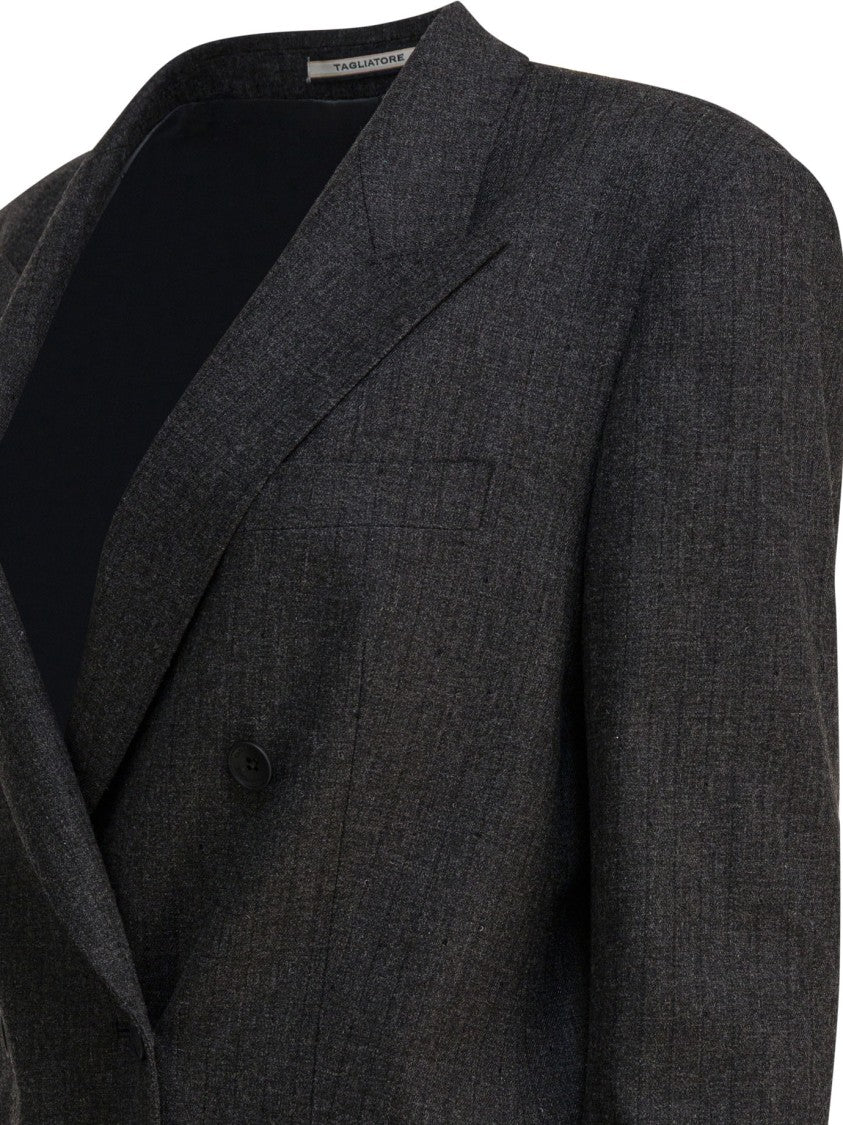 Tagliatore Double-Breasted Jacket With Structured Silhouette