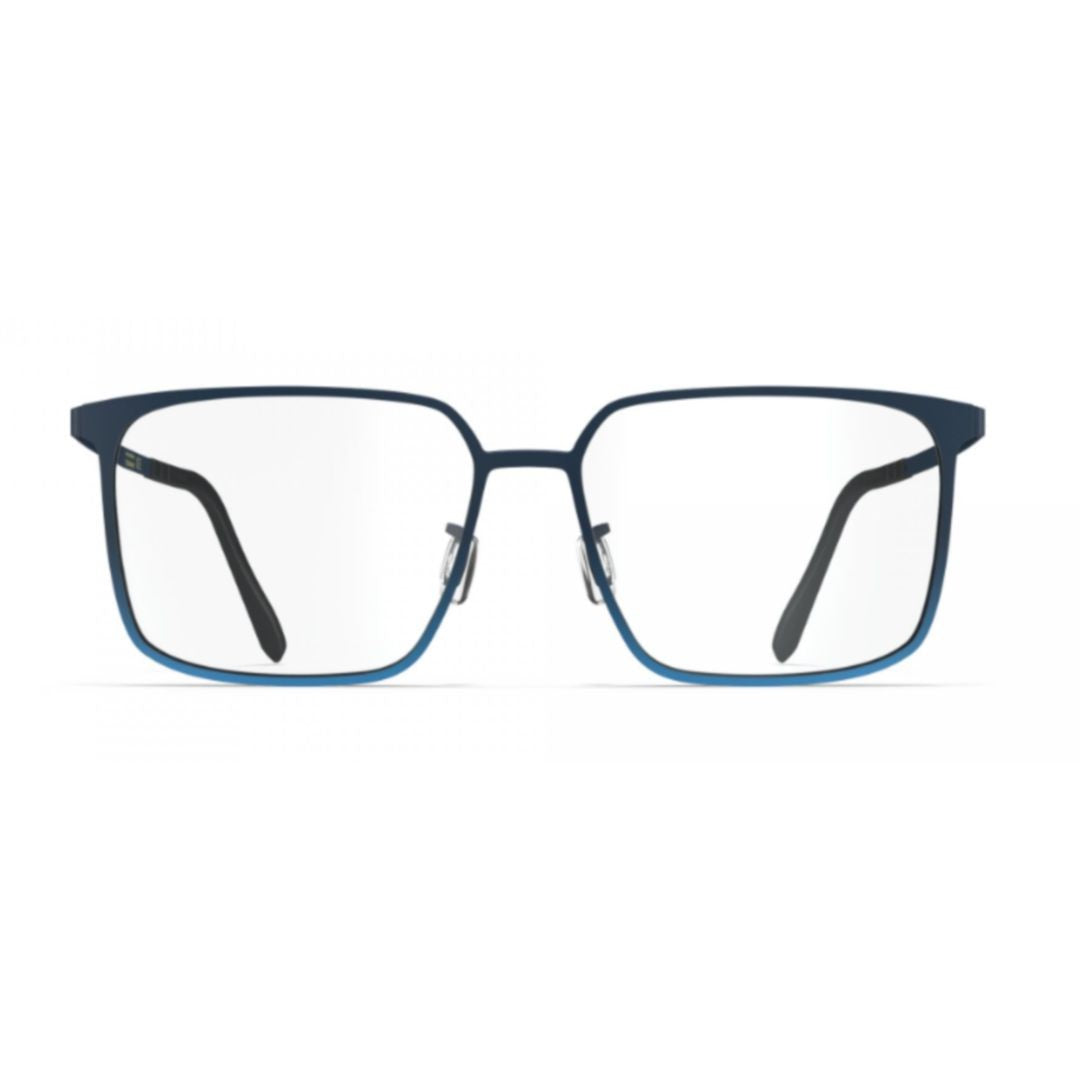 Blackfin Bf1083 Cobalt Rectangular Frame Eyeglasses In Gradient Blue