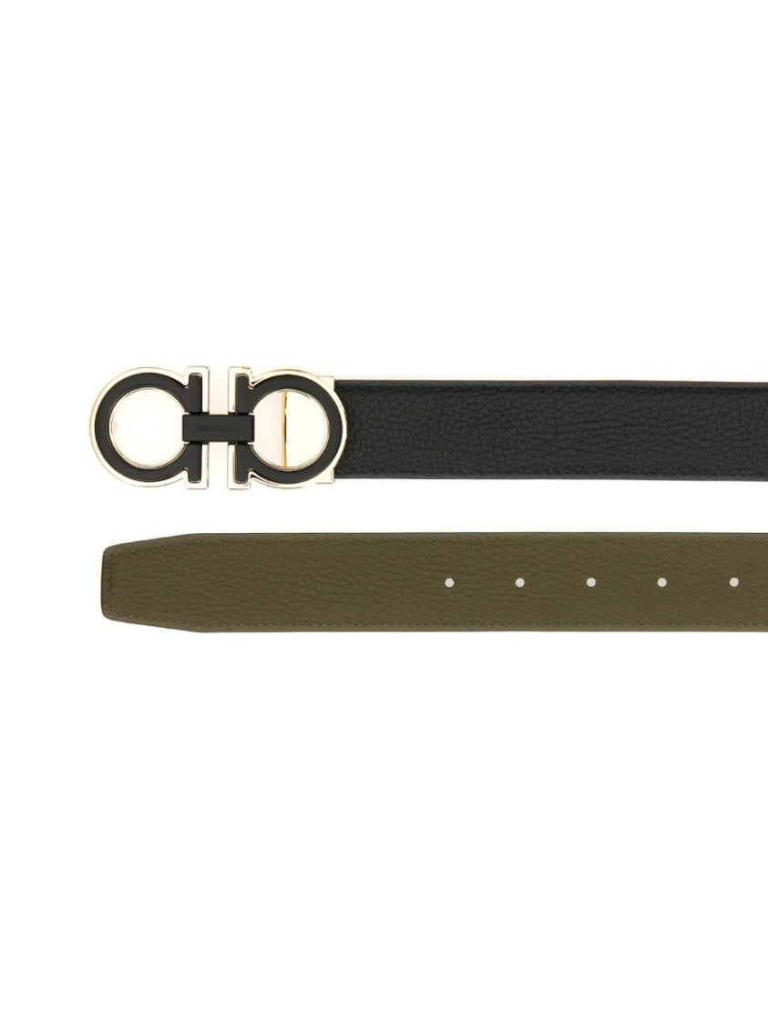 Ferragamo Dual-Tone Calfskin Belt