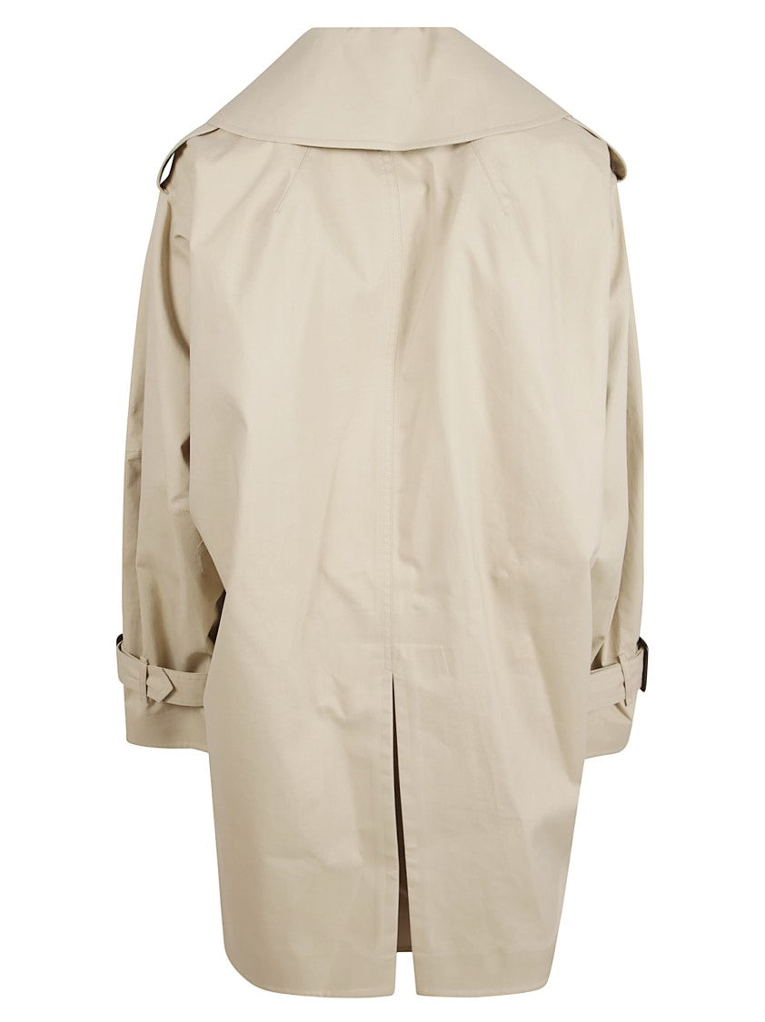 Givenchy Cocoon Short Trench With Cape-Style Back