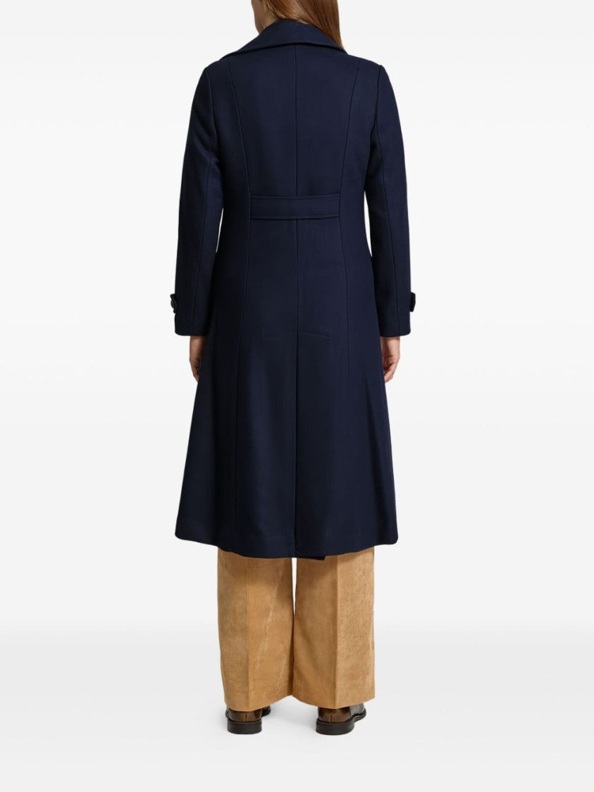 Lauren Ralph Lauren Navy Blue Double-Breasted Coat