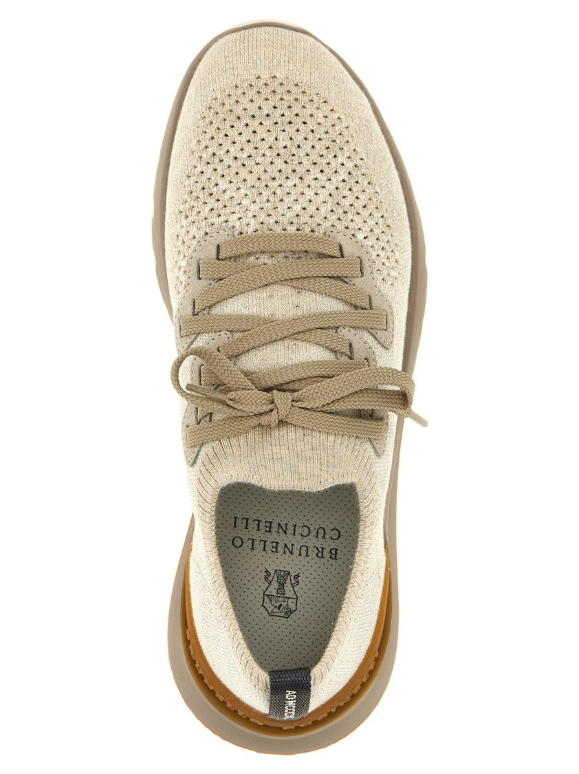 Brunello Cucinelli Low Slip-On Knitted Sneakers