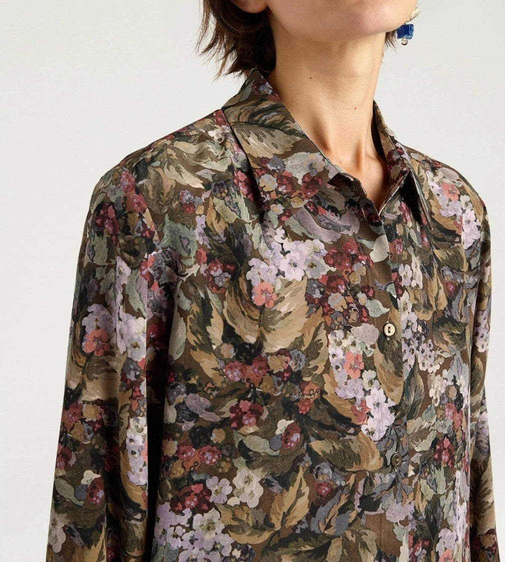Momonì Vibrant Floral-Patterned Shirt With Classic Collar