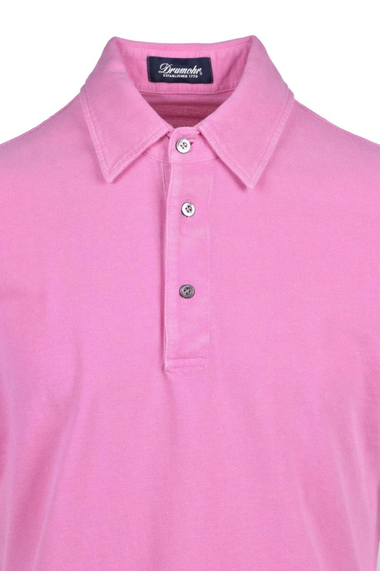 Drumohr Pink Cotton Polo Shirt