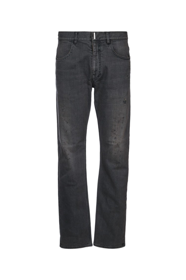 Givenchy Straight-Leg Black Denim Pants With Subtle Sheen