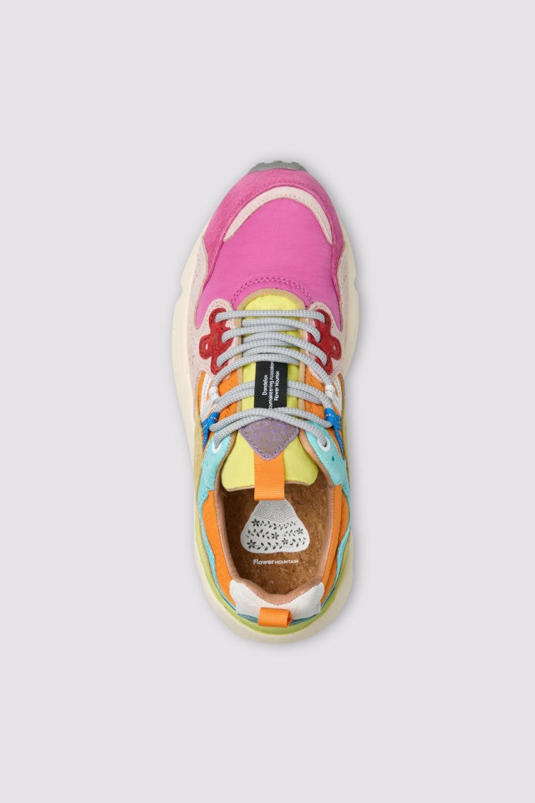 Flower Mountain Multi-Colored Sneakers With Chunky Sole And Decorative Perforations