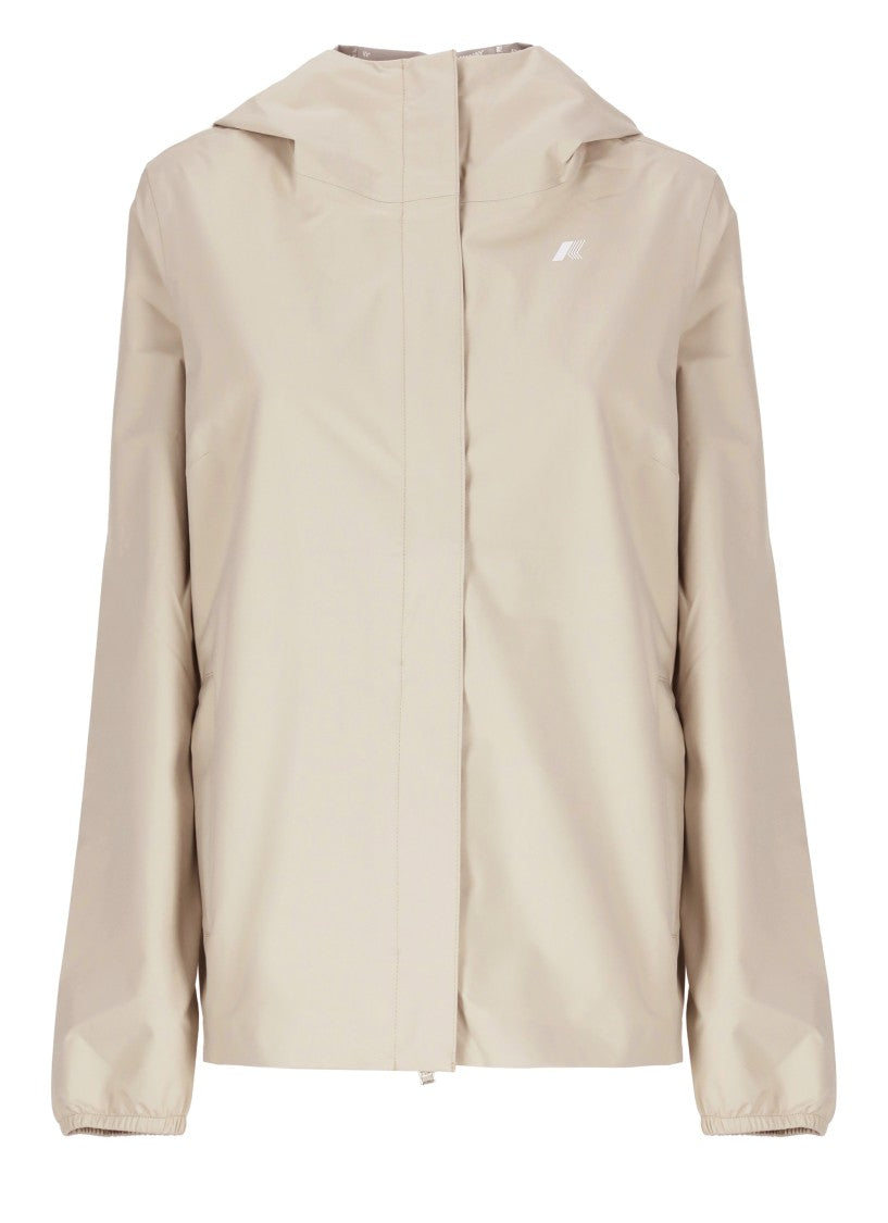 K-Way Beige Marguerite Stretch Dot Jacket