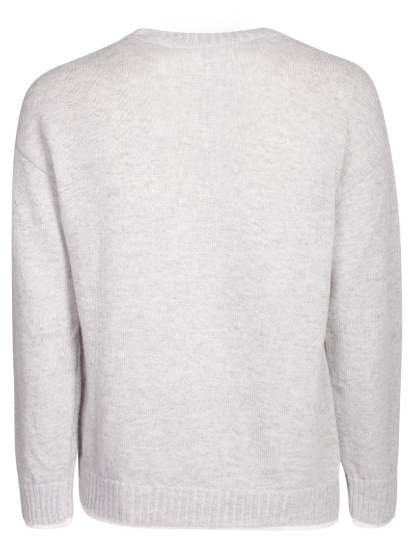 Msgm Grey Round Neck Knitwear