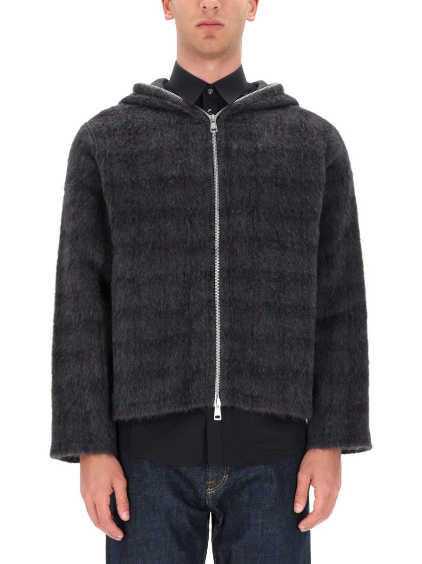 Our Legacy Neutrals Fuzzy Texture Cropped Hoodie