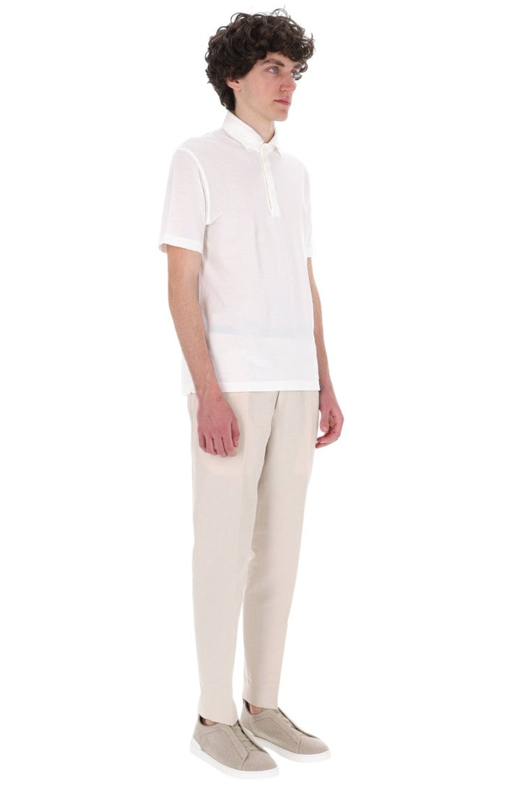 Drumohr Ice Cotton Pure Cotton Polo Shirt