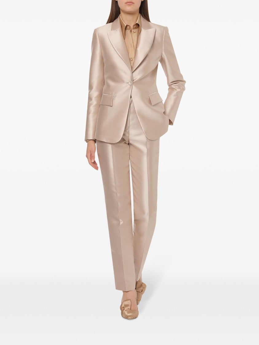 Alberta Ferretti Tailored Mikado Trousers With Lustrous Finish