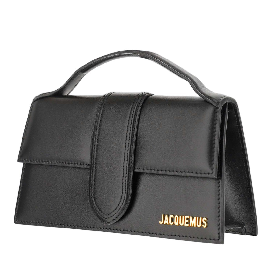 Jacquemus Structured Leather Handbag With Front Flap And Adjustable Strap