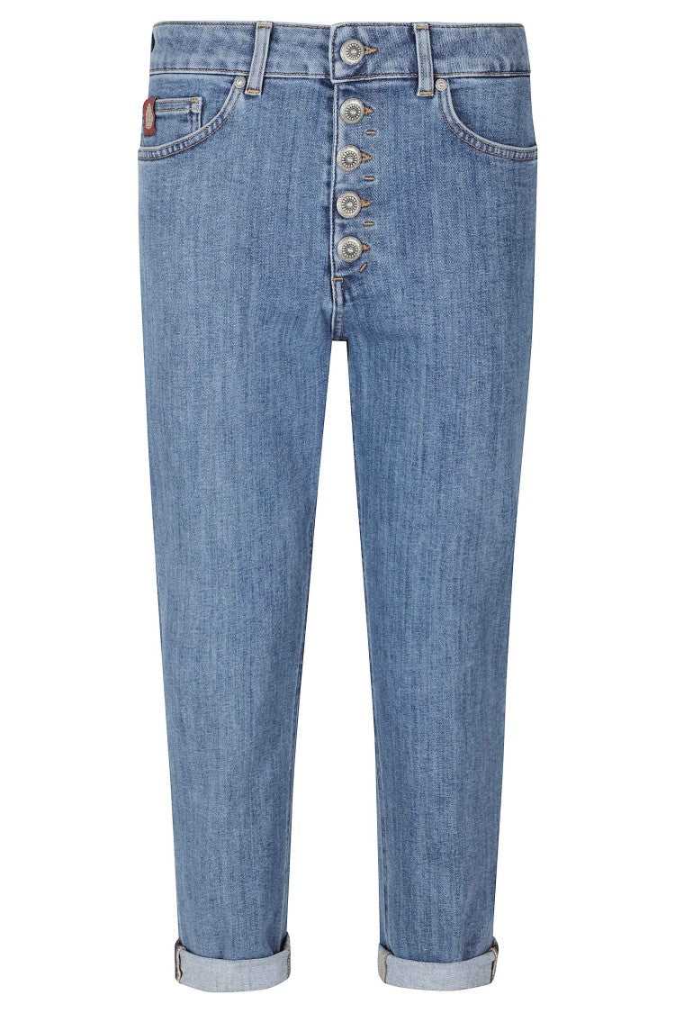 Dondup Jewel Button Loose Fit Stretch Denim Jeans