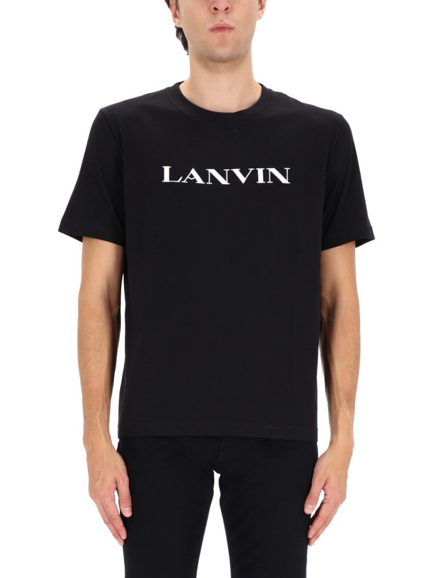 Lanvin Black Cotton Crewneck T-Shirt