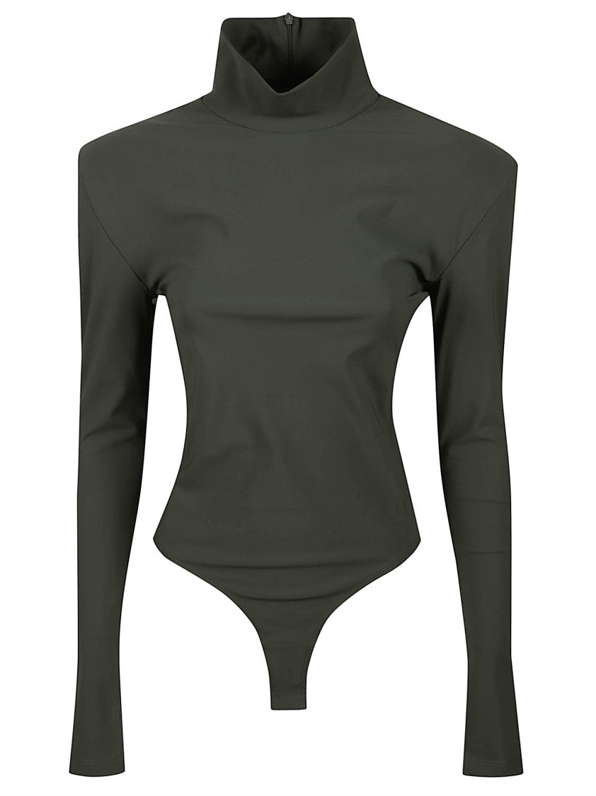 Iro High-Neck Long-Sleeved Bodysuit With Structured Silhouette