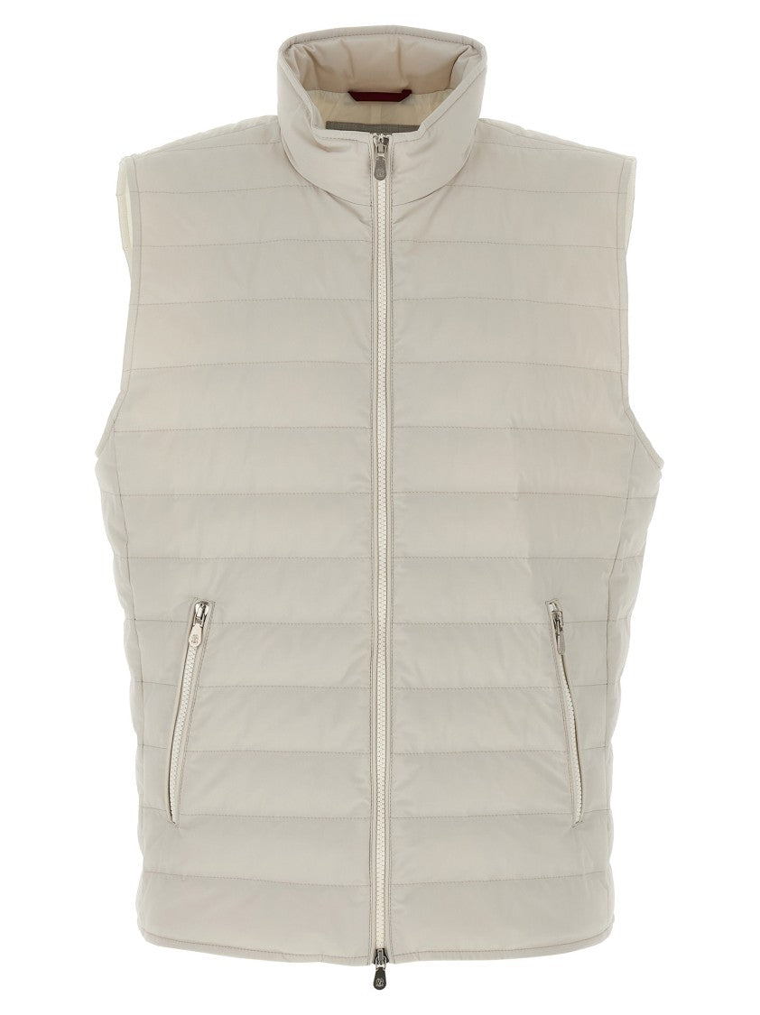 Brunello Cucinelli Quilted Vest In Water-Repellent Technical Fabric