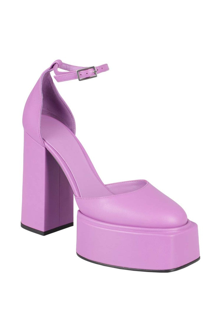 3Juin Rounded Toe Amethyst Leather Pump