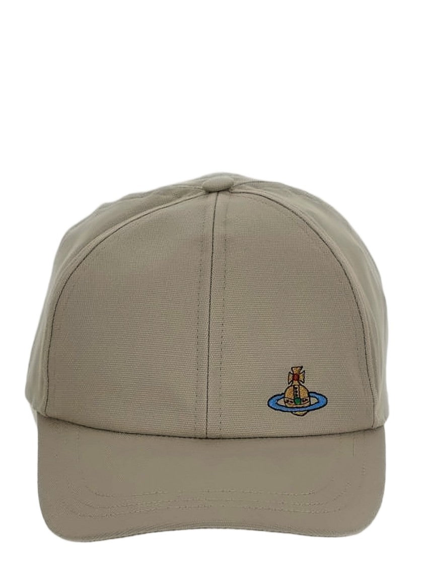 Vivienne Westwood Cotton Baseball Cap With Embroidered Emblem