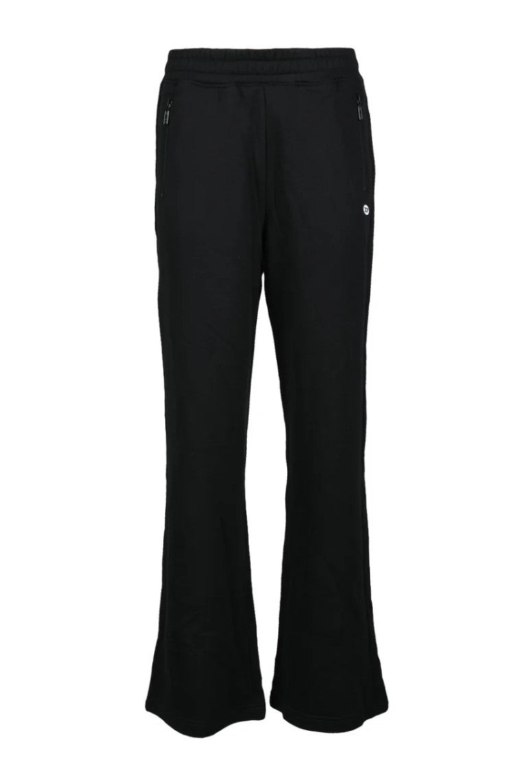 Diesel Black Wide-Leg Sweatpants With Relaxed Fit And Zippered Pockets