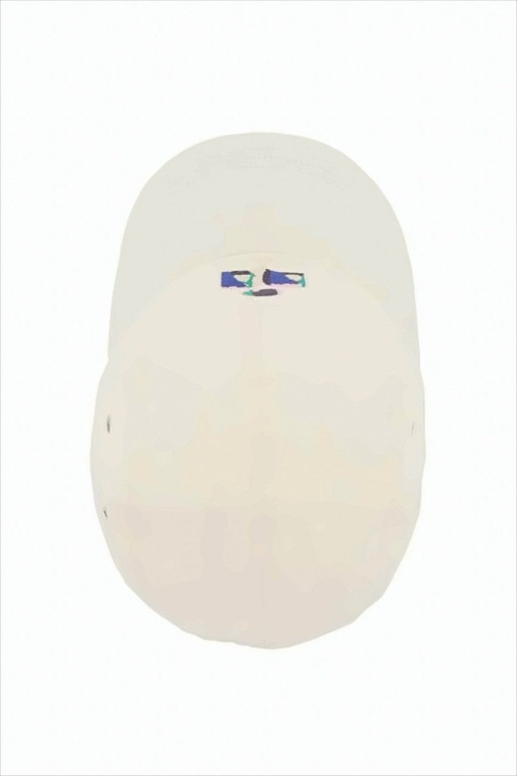 Isabel Marant Light Beige Cotton Cap With Abstract Embroidery Design