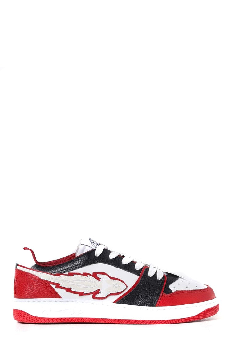 Enterprise Japan White Leather Low-Top Sneakers