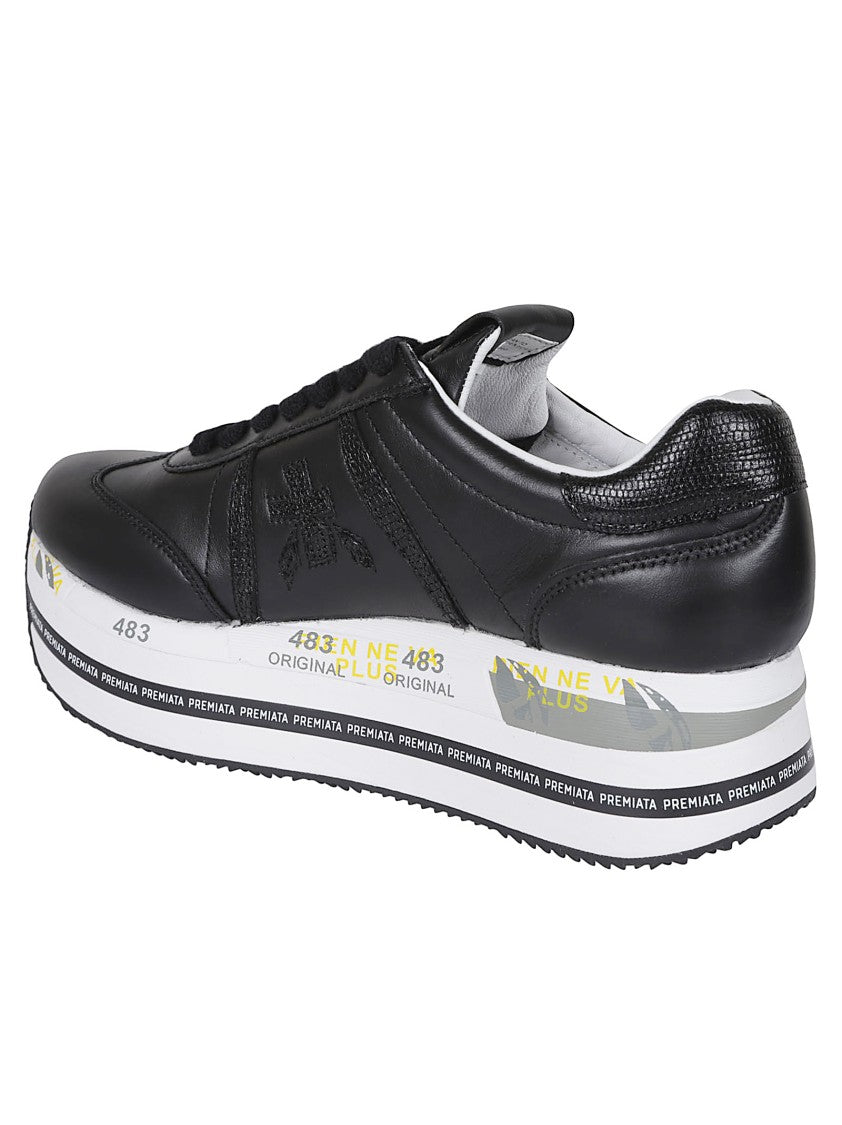 Premiata Maxi Sole Sneakers With Embossed Reptile-Effect Logo