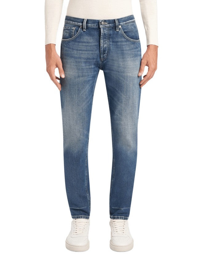 Dondup Low-Rise Carrot Fit Jeans In Vintage Wash
