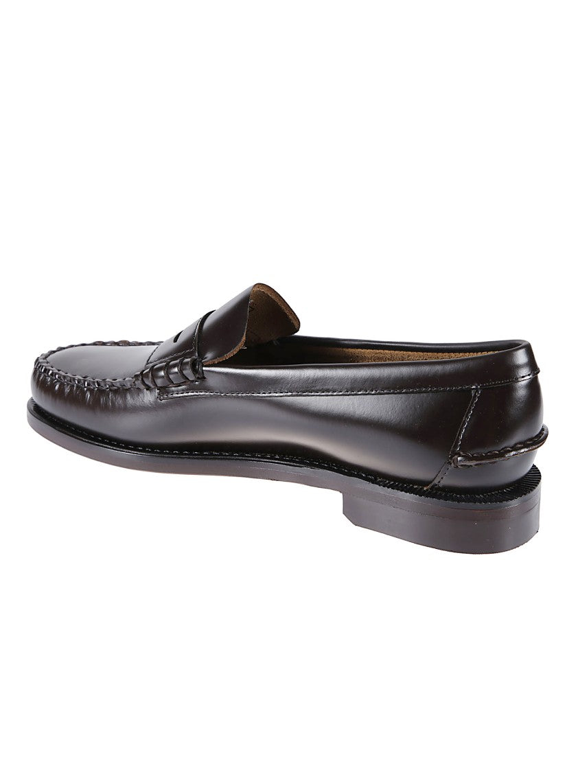 Sebago Brown Classic Dan Calf Leather Loafers