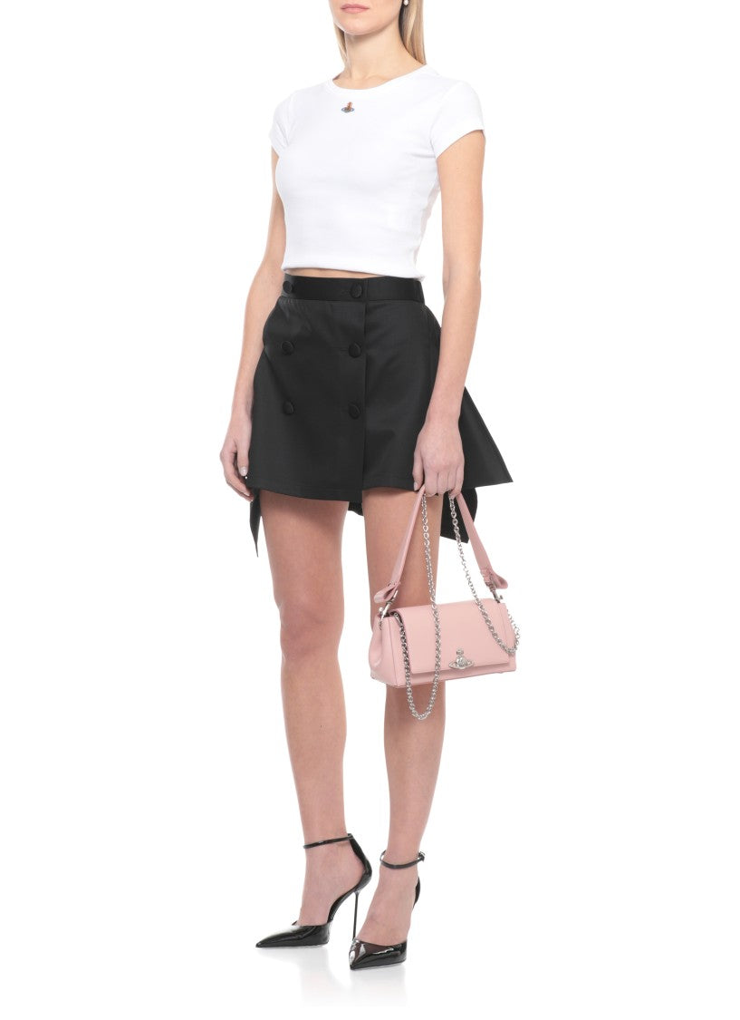 Vivienne Westwood Asymmetric Hem Mini Skirt With Front Button Fastening